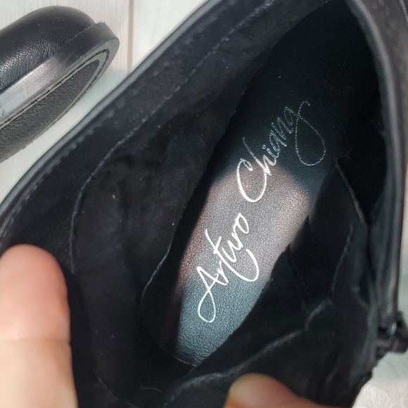 Arturo Chiang Womens Comfort Ankle Leather Heels Boots shoes sz 8M - Picture 11 of 12